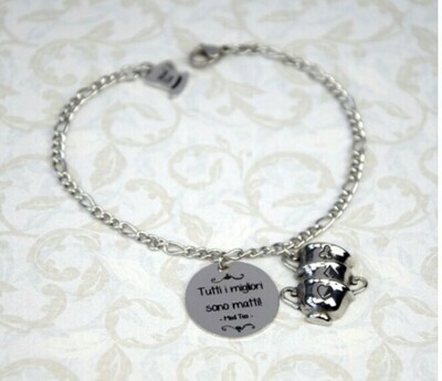 Bracciale Alice - Il Cappellaio Matto - Tutti i migliori sono matti Mad Tea AWB010