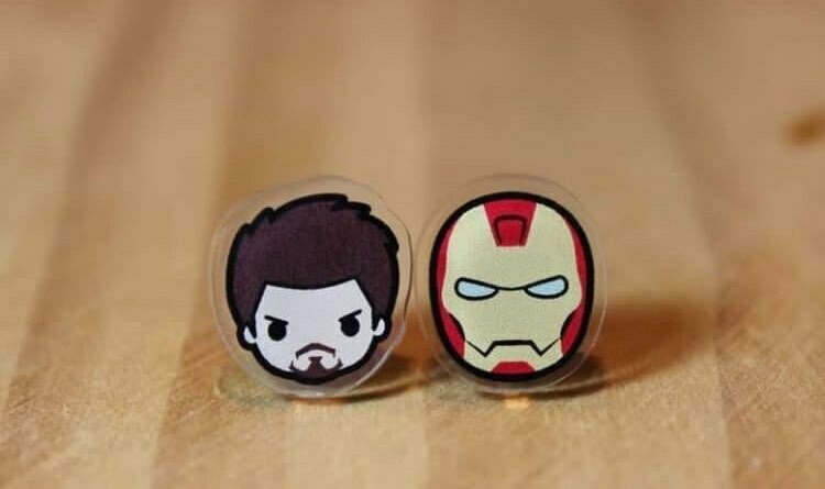 Coppia orecchini Ironman e Tony stark