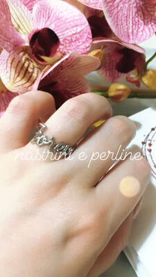 Anello in acciaio regolabile Forever argento