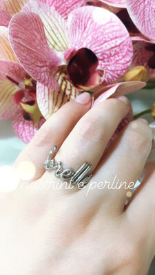 Anello in acciaio regolabile Sorelle argento