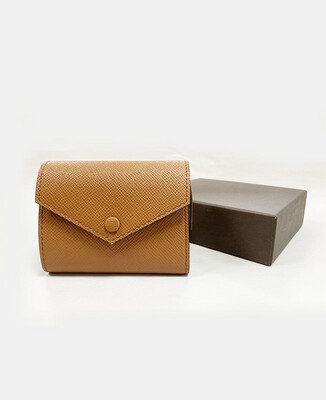 Portafoglio vera pelle Wanda color cuoio