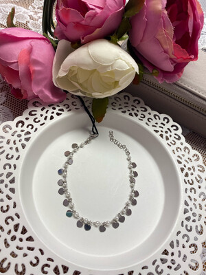 Bracciale perline e cuori arg.925