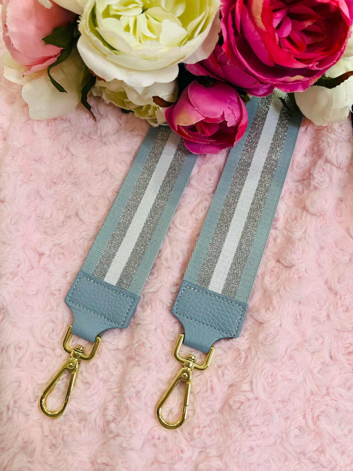 Cambio tracolla glorious celeste e silver