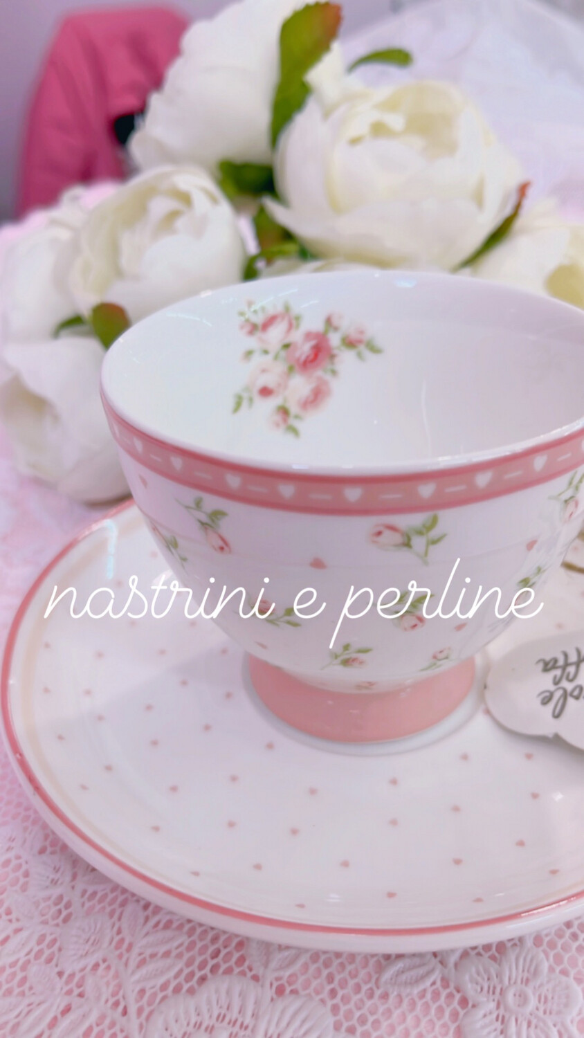 Set Tazza e Piattino serie Flower - disegno A