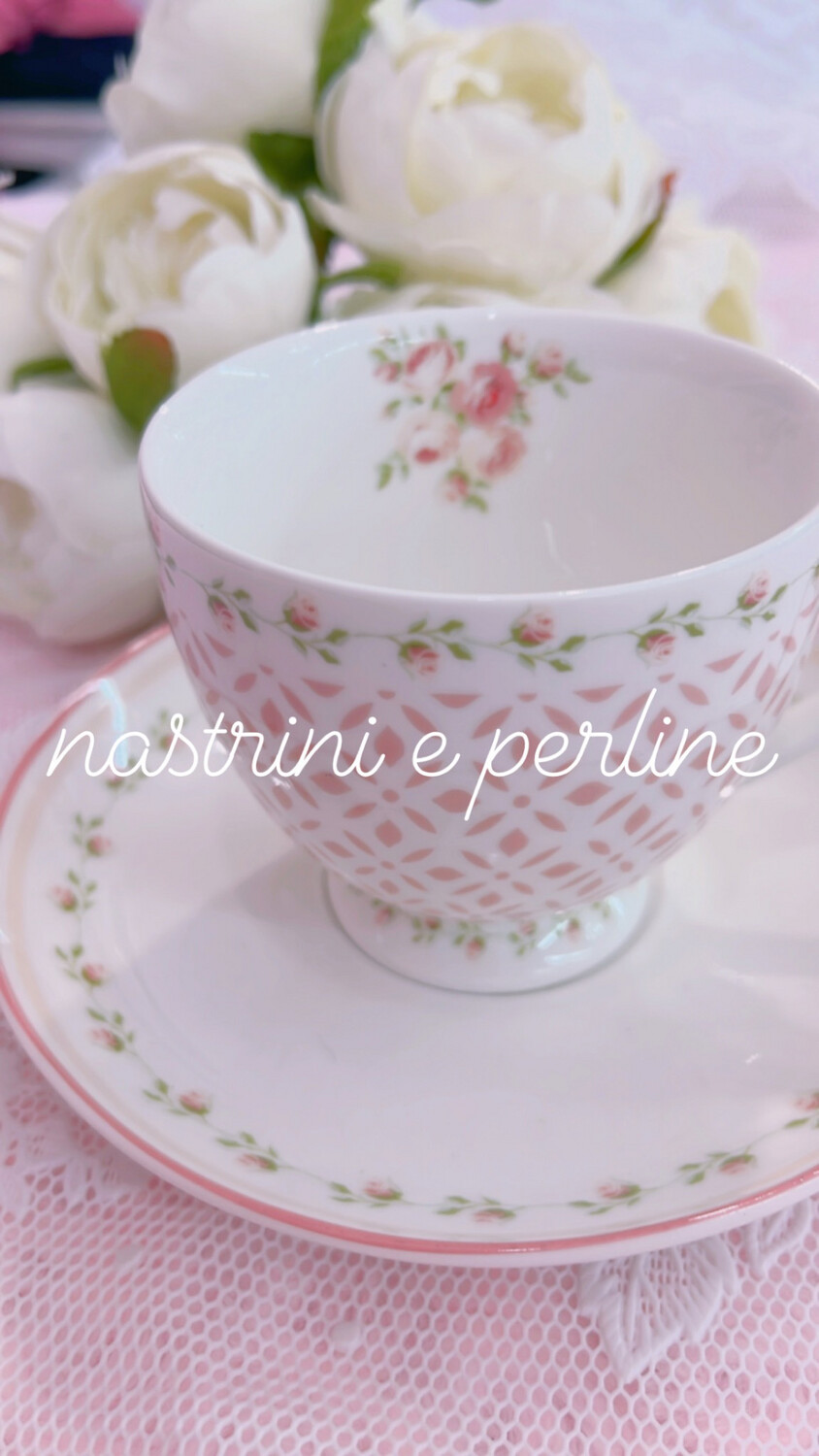 Set Tazza e Piattino serie Flower - disegno C