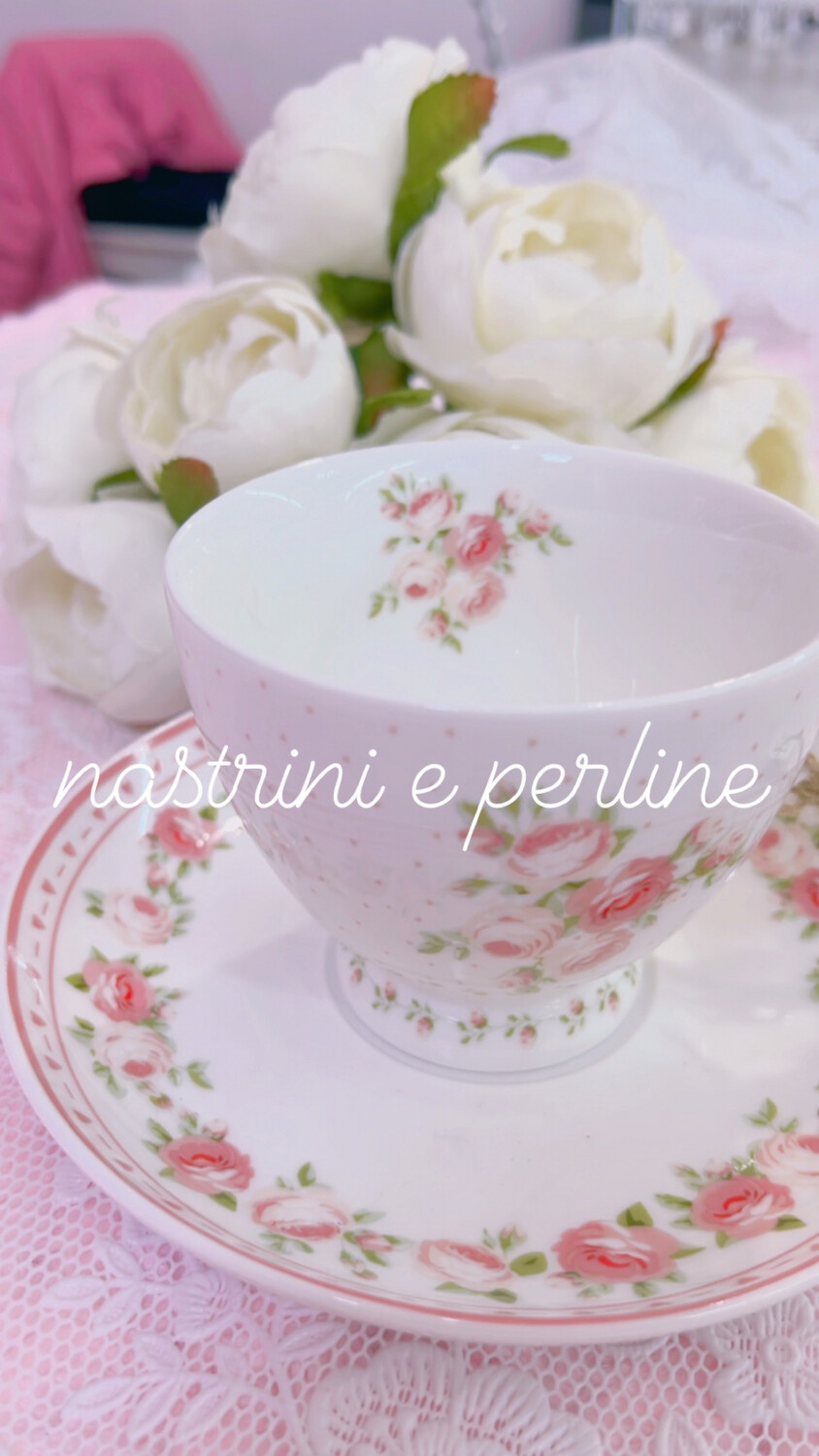 Set Tazza e Piattino serie Flower - disegno D