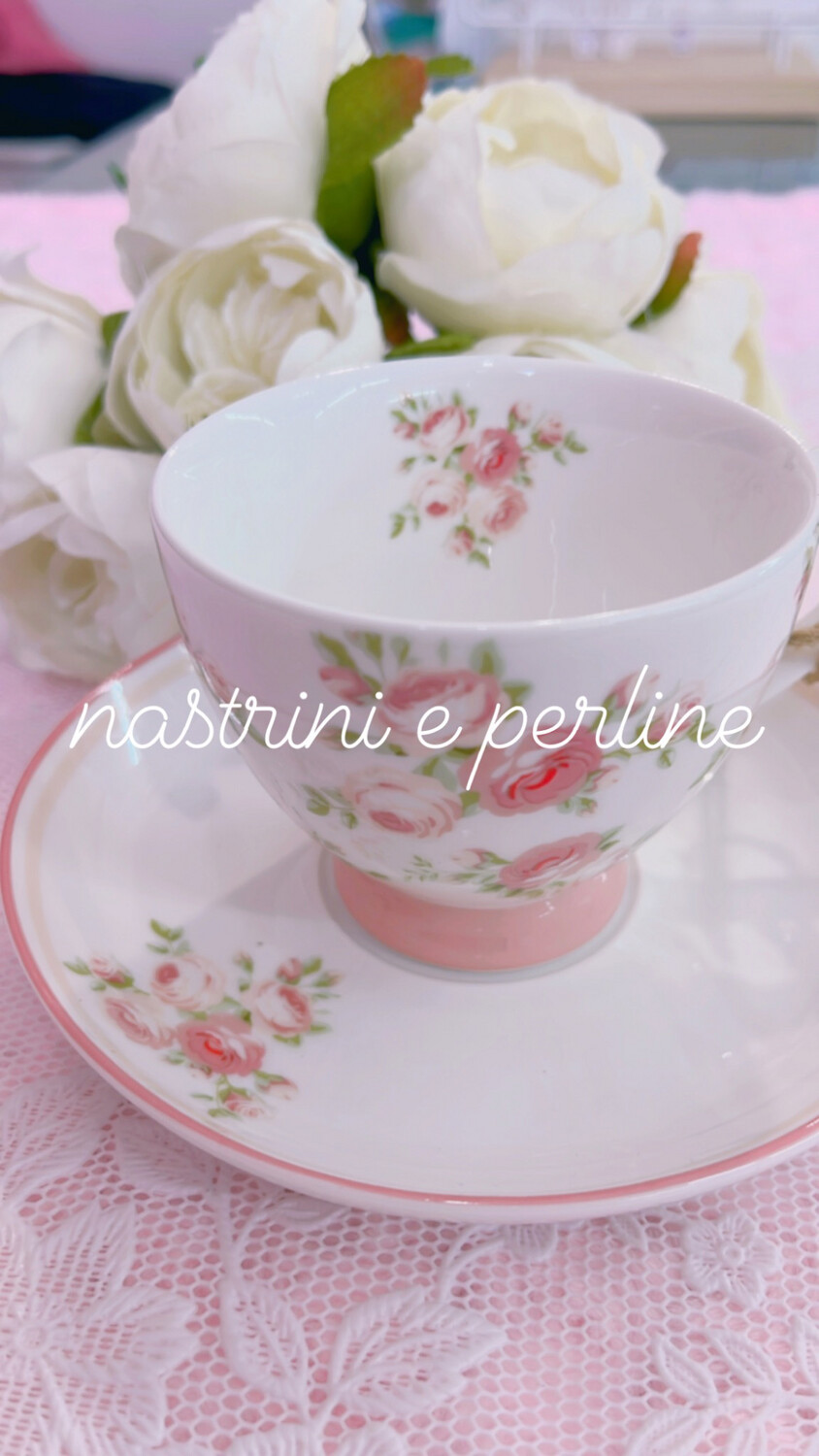 Set Tazza e Piattino serie Flower - disegno F