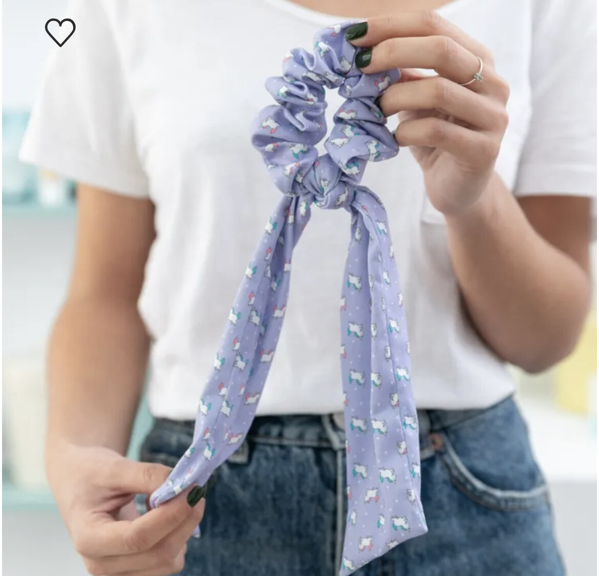 Scrunchie fermacoda con fiocco Mr Wonderful unicorno