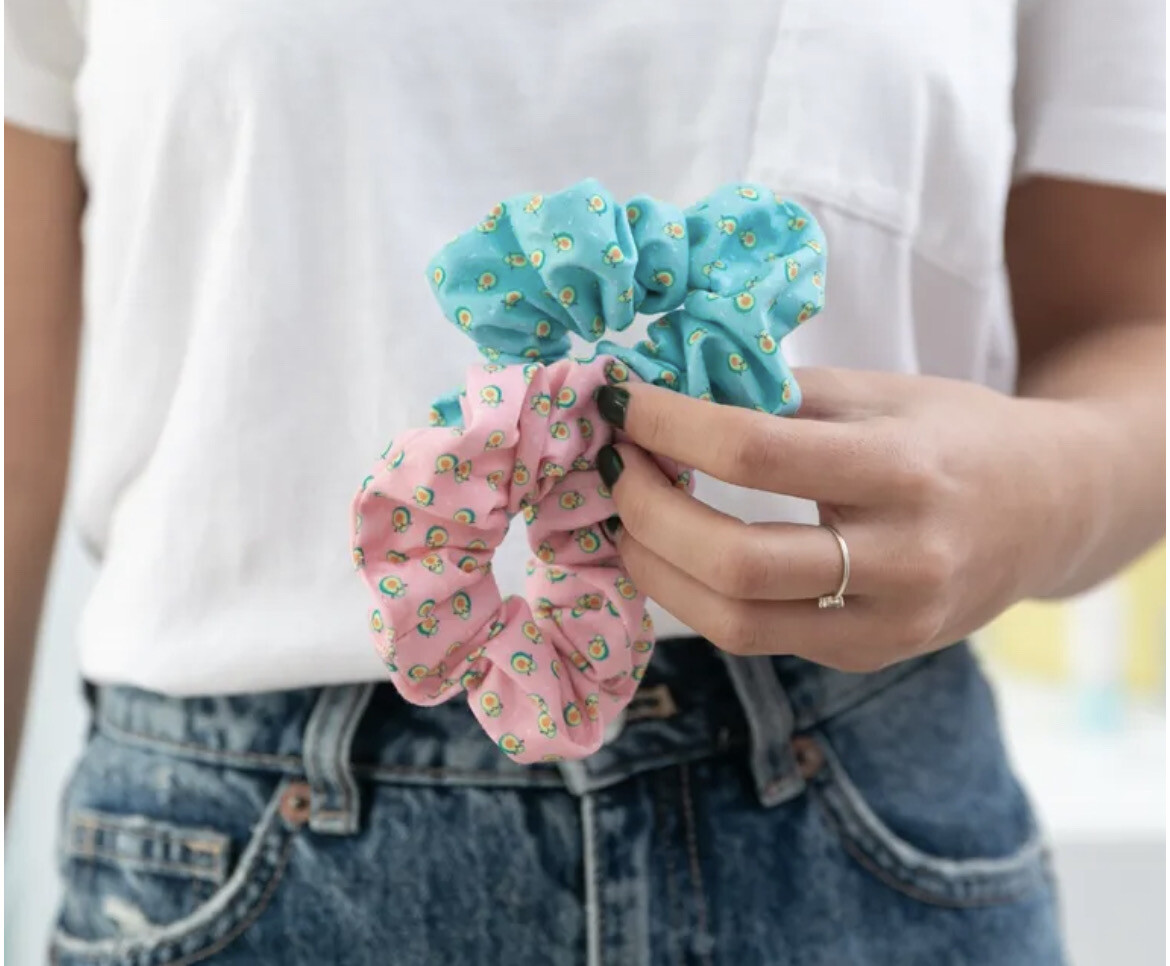Set 2 Scrunchie fermacoda Mr Wonderful avocado