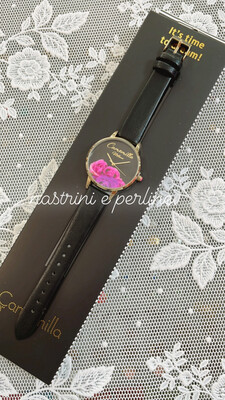Orologio Camomilla nero con rose 55271