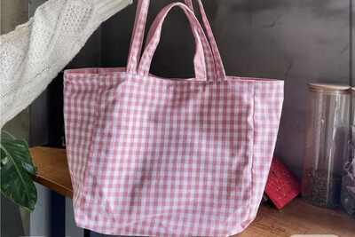 Borsa Vicky quadretti rosa
