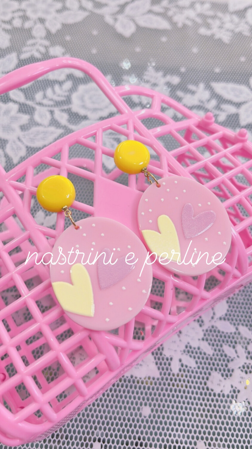 Coppia orecchini Summertime Rosa cuore