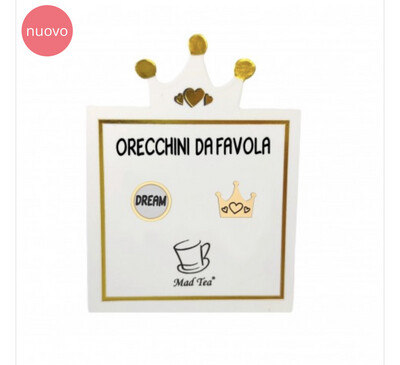 Orecchini bottoncino Mad Tea  Corona Dream of a Princess