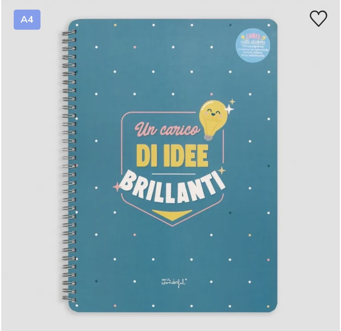 Quaderno A4 Mr Wonderful - Un carico di idee brillanti