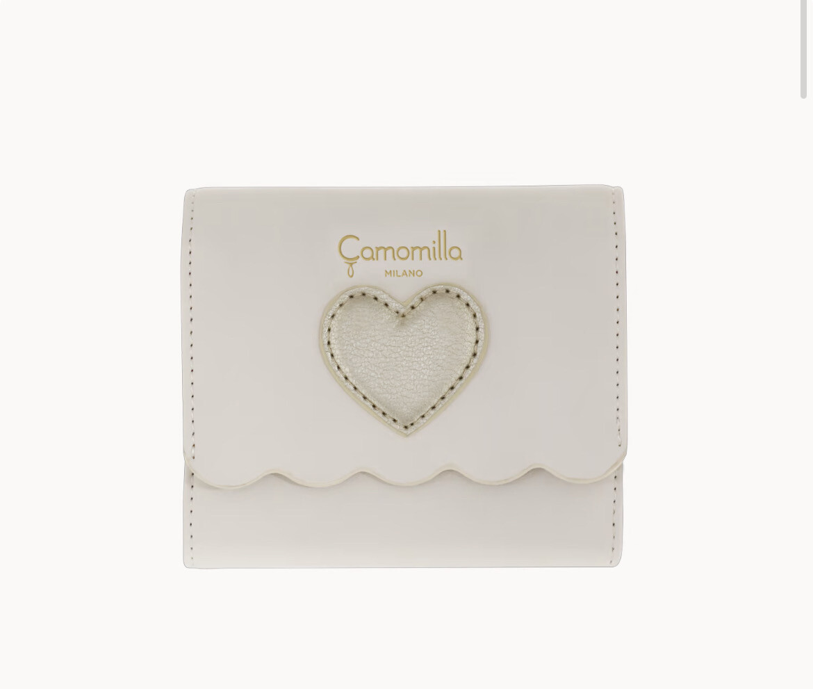 Portafoglio compatto Candy bianco Camomilla