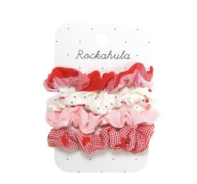 Set 4 Mini scrunchies ciliegie e mix Rockahula