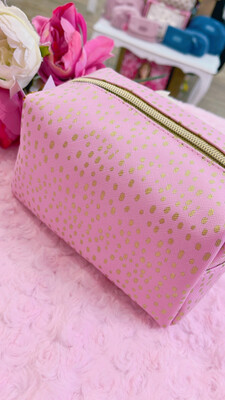 Beauty astucciotto rosa dettagli oro