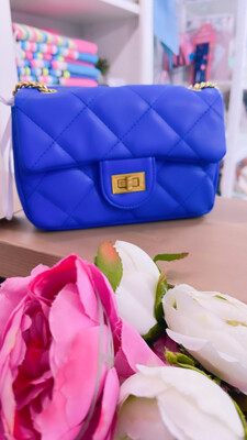 Borsa con catena Sofia Media colore bluette