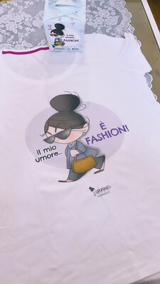 Maglietta T-shirt Le Pupette - Il mio umore è Fashion