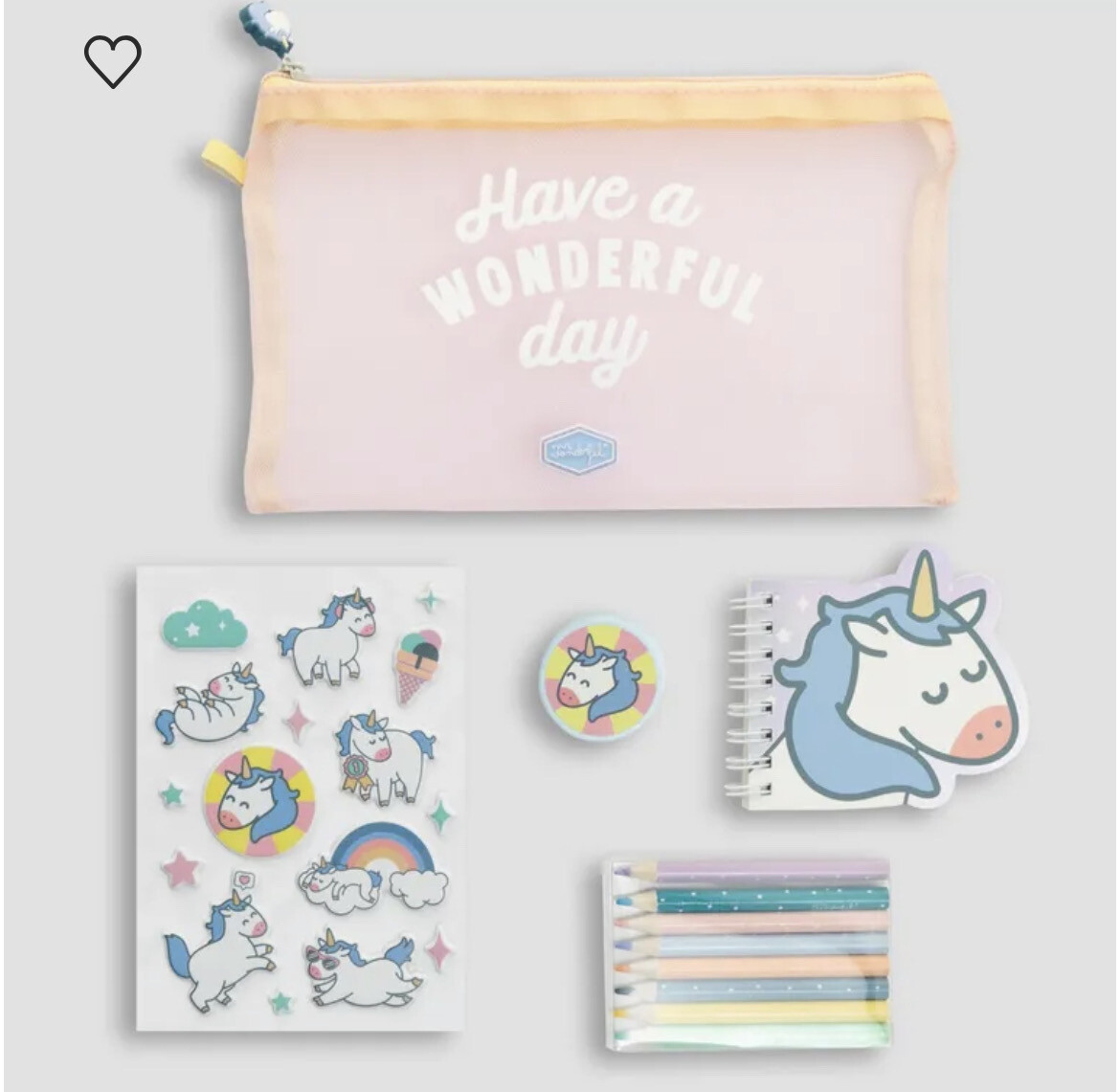 Kit - Astuccio con extra unicorno - Have a wonderful day
