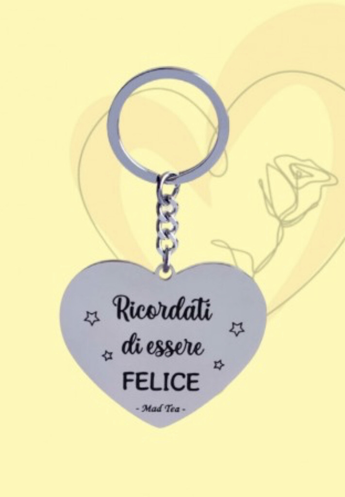 Portachiavi Mad Tea Ricordati di essere felice
