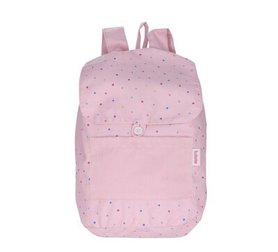 Zainetto in cotone pois rosa