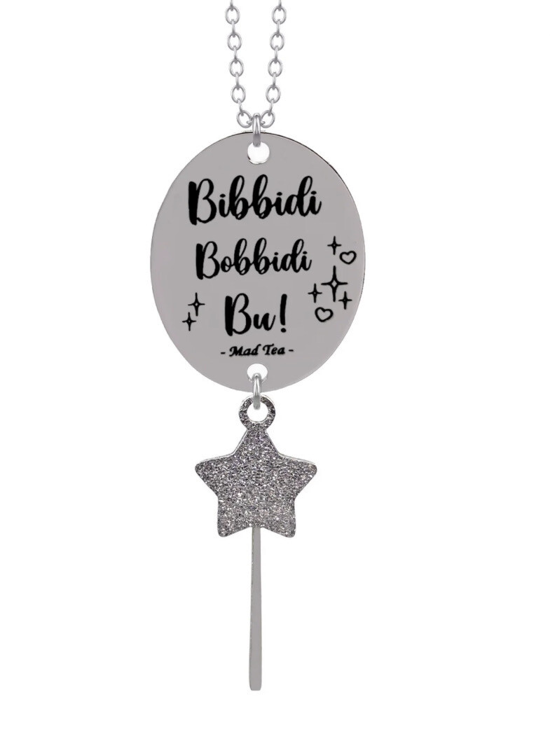 Collana Mad Tea Cenerentola bacchetta magica”Bibbidi Bobbidi Bu!” CC015