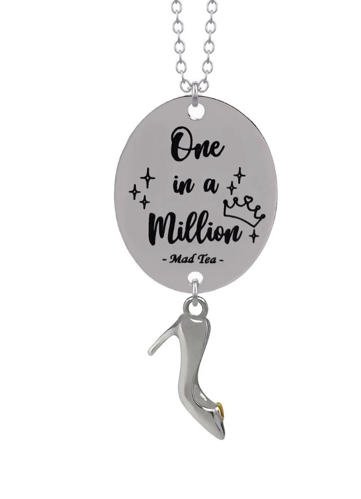 Collana Mad Tea  scarpetta di Cenerentola “One in a million” CC013