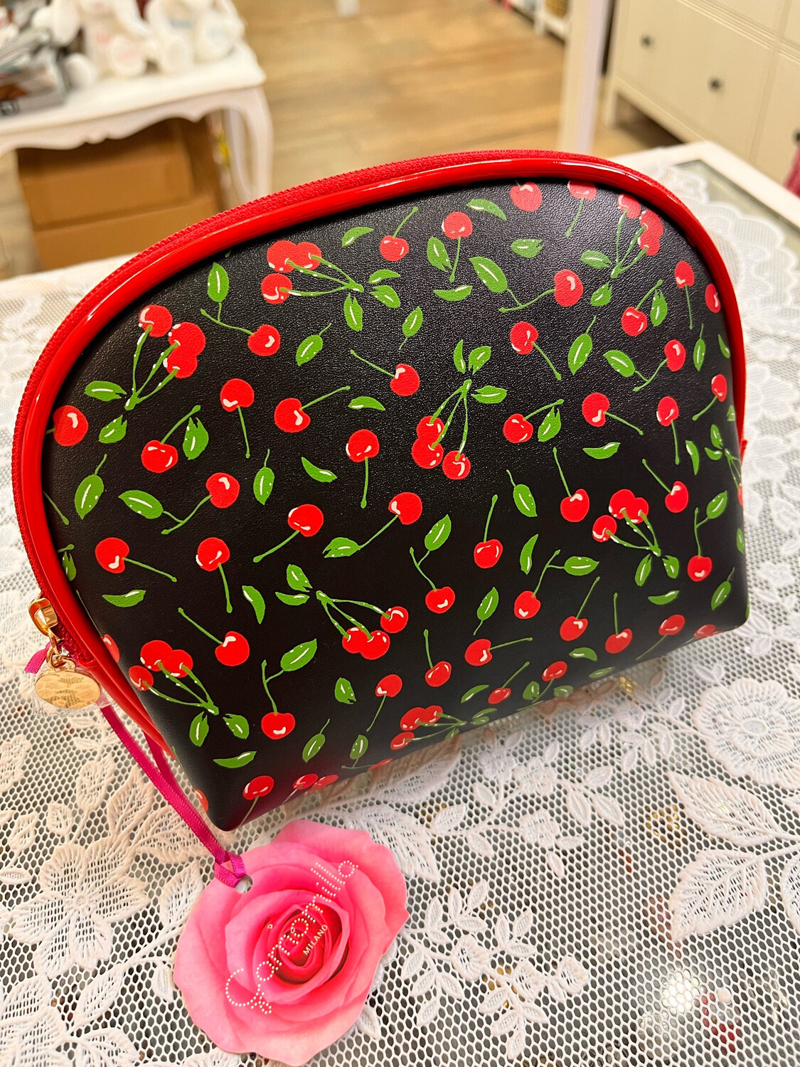 Necessaire cherry Nero Camomilla