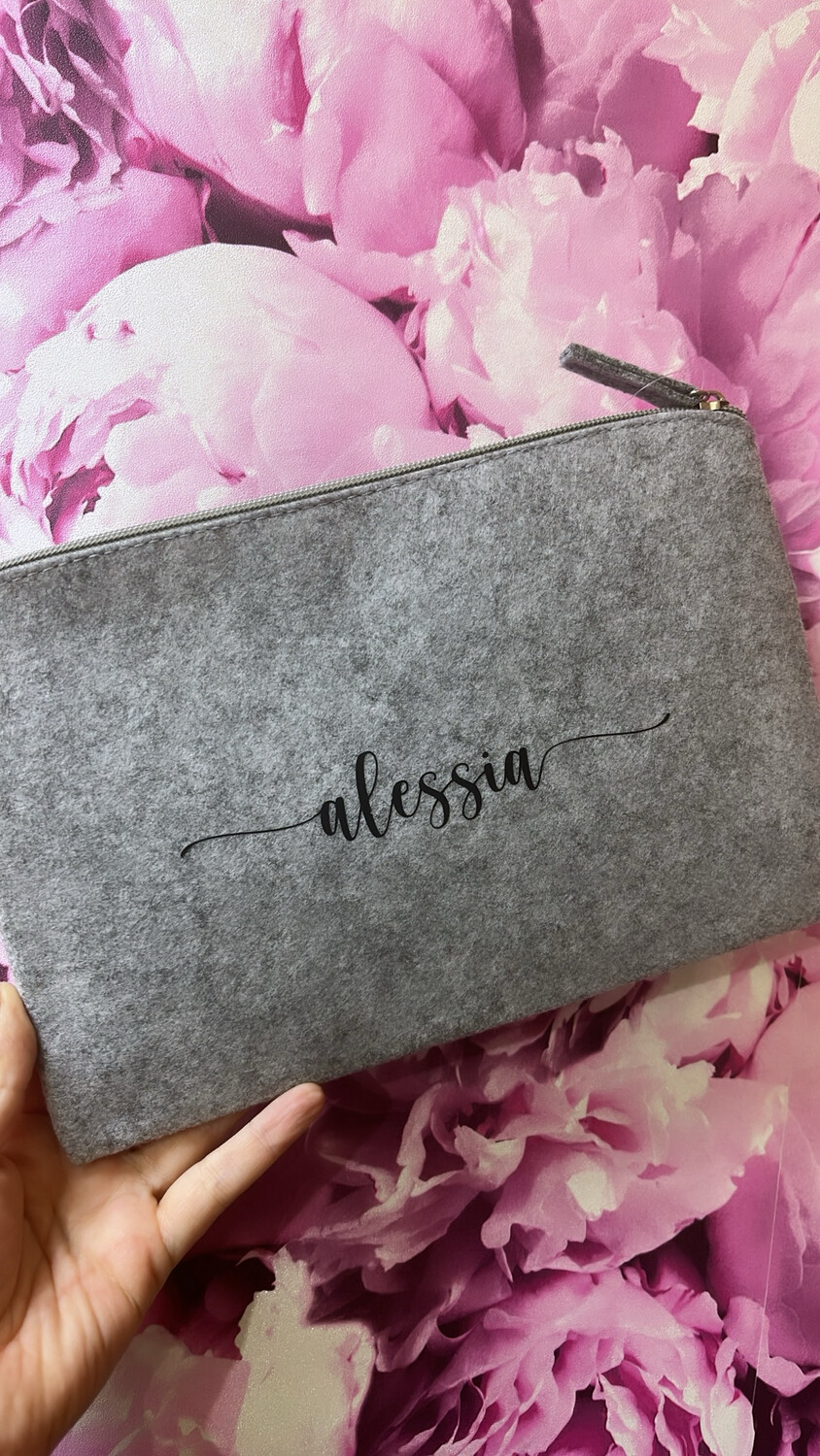 Pochette feltro personalizzata con nome