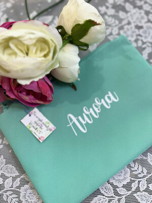 Beauty pochette Polly con zip menta