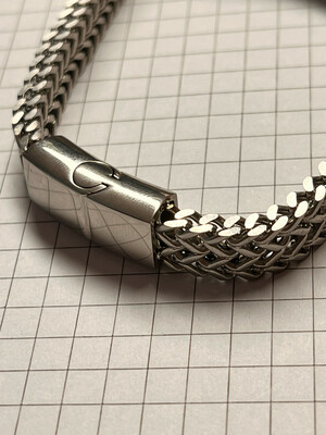 Bracciale uomo acciaio modello Alan argentato