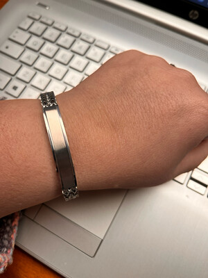 Bracciale uomo acciaio modello Alan argentato