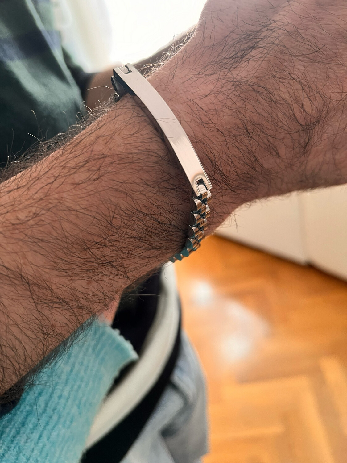 Bracciale uomo acciaio modello Rex argentato