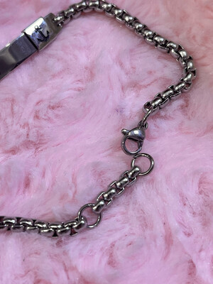 Bracciale targhetta ancora