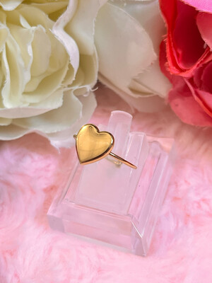Anello cuore fisso dorato