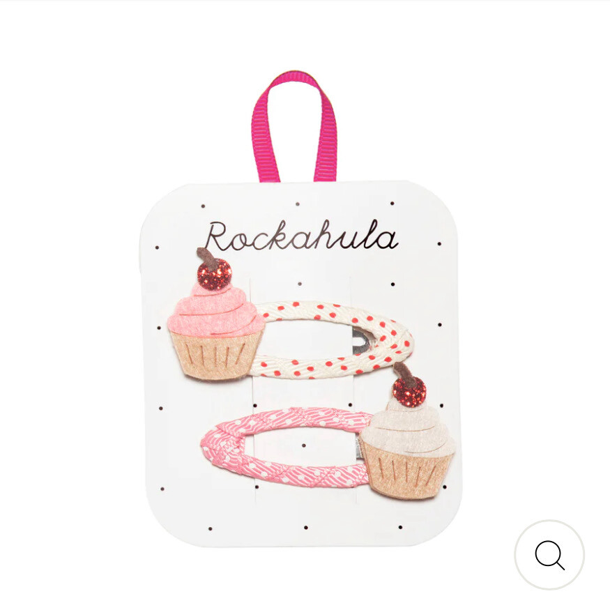 Set 2 Mollette Clic Clac con cupcake Rockahula