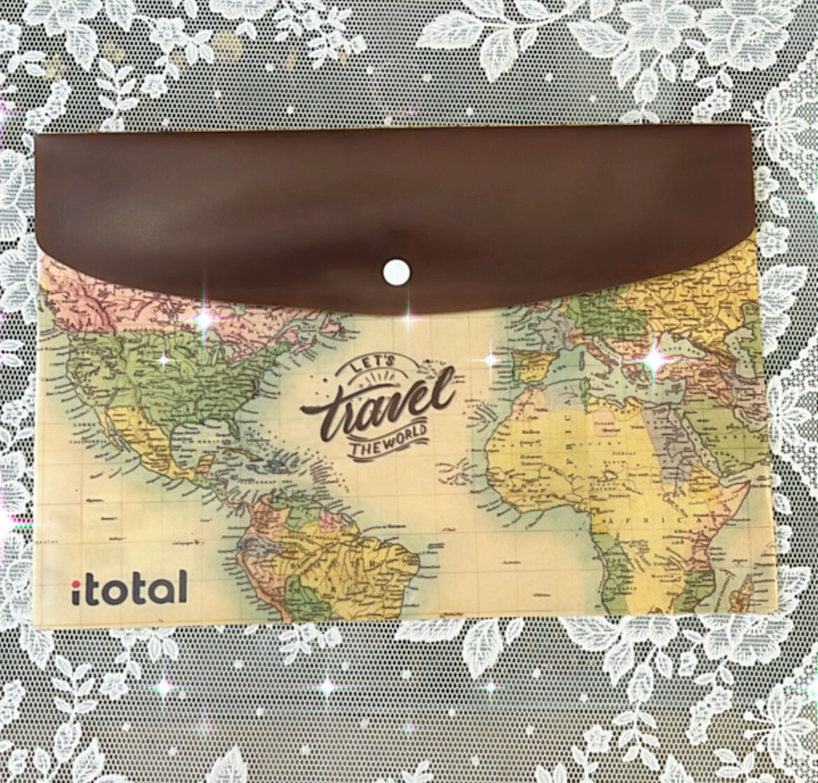 Cartellina plastica portadocumenti A4 vintage travel