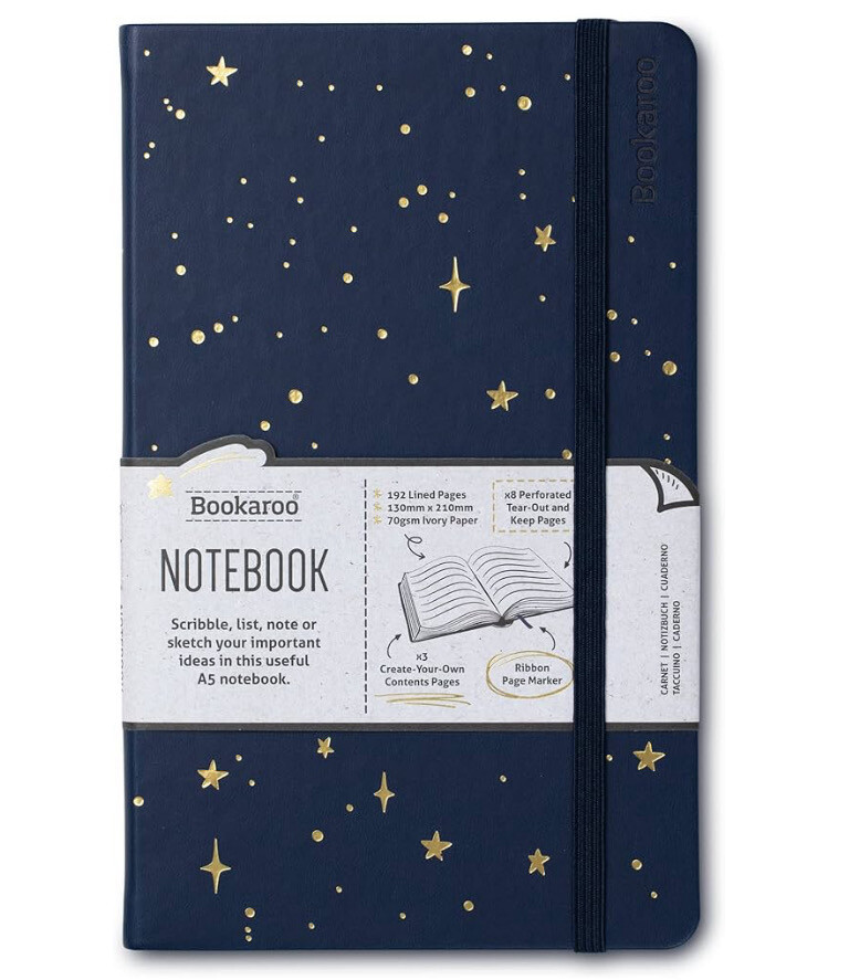 Notebook A5 moon and stars