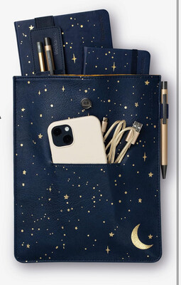 Custodia Organiser libri/quaderni moon and stars