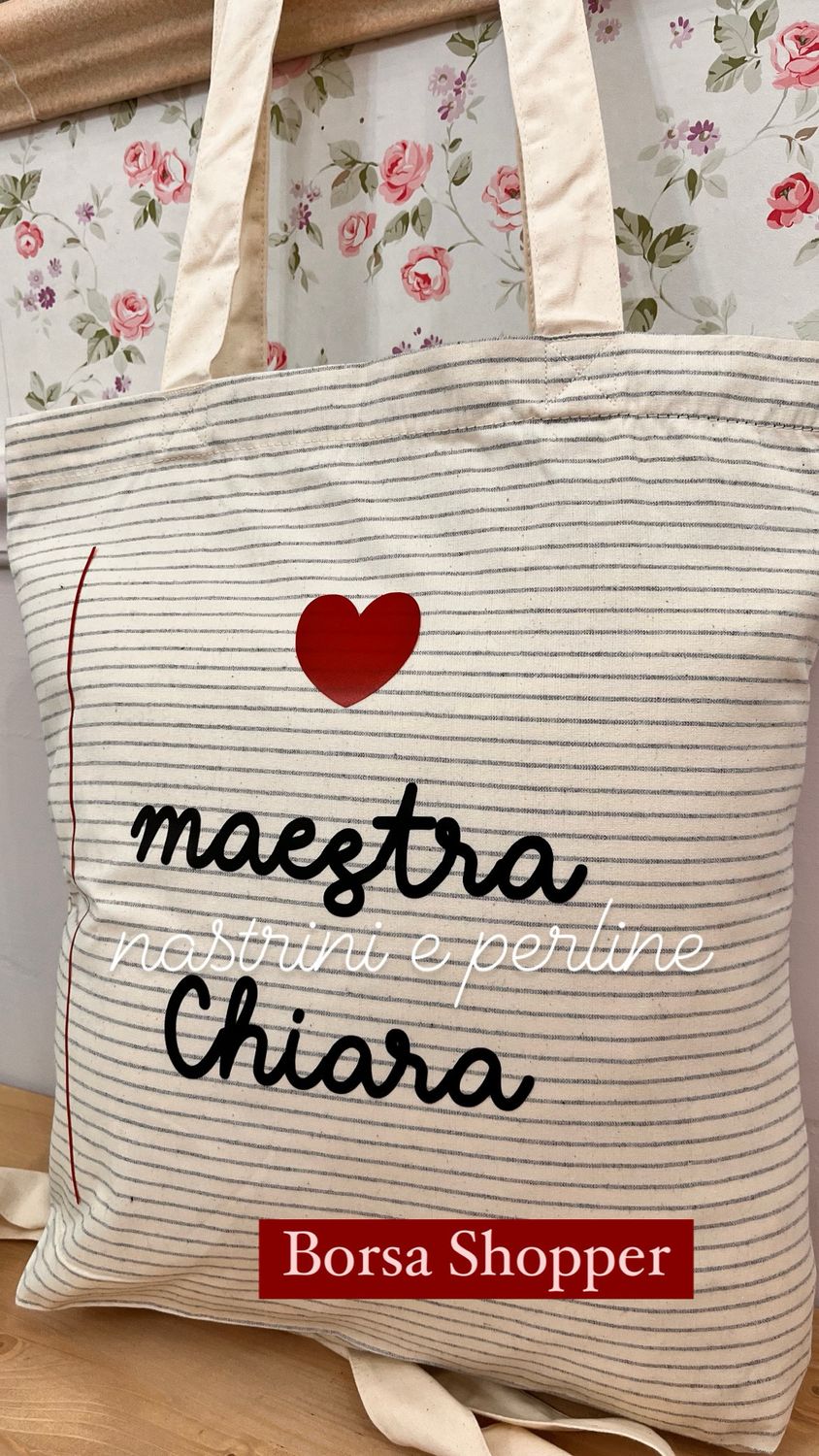 Shopper personalizzata tema Maestra