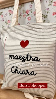 Shopper personalizzata tema Maestra