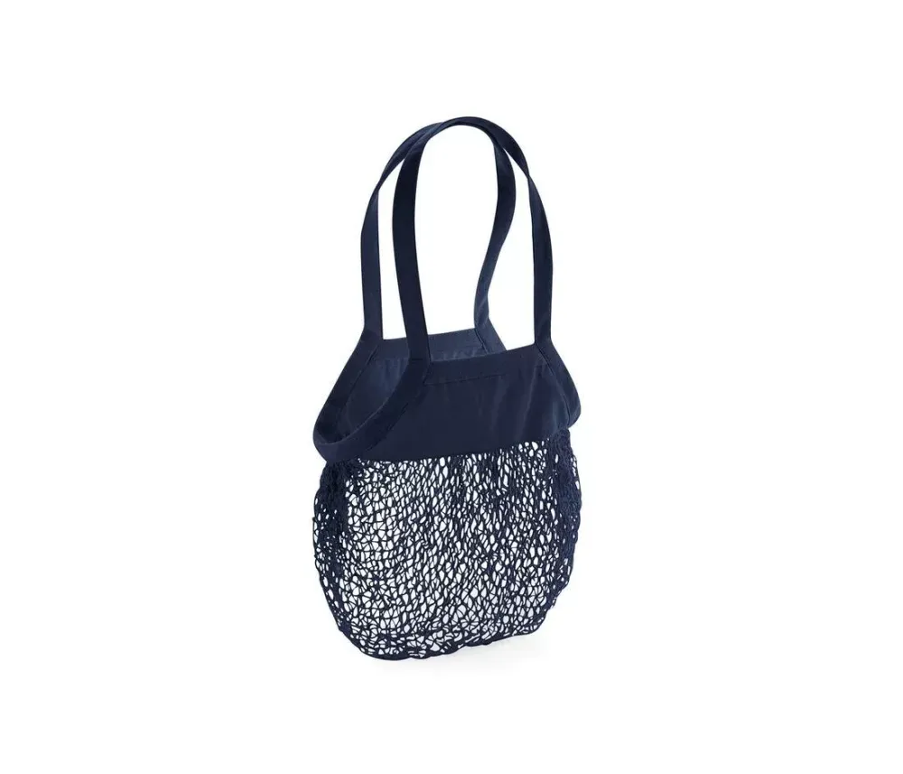 Borsa a rete organica blu scuro