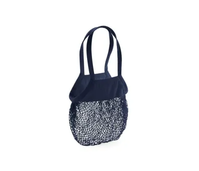 Borsa a rete organica blu scuro