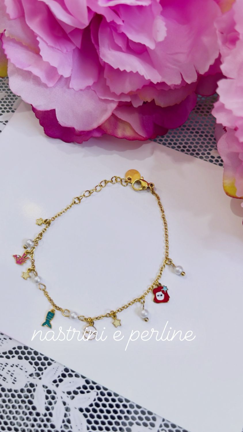 Bracciale acciaio Principessa Ariel La Sirenetta