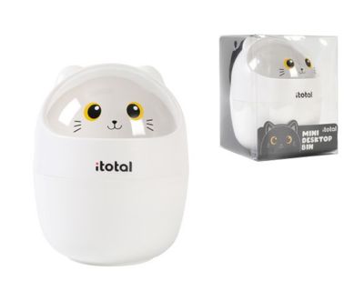 Cestino da scrivania gatto bianco