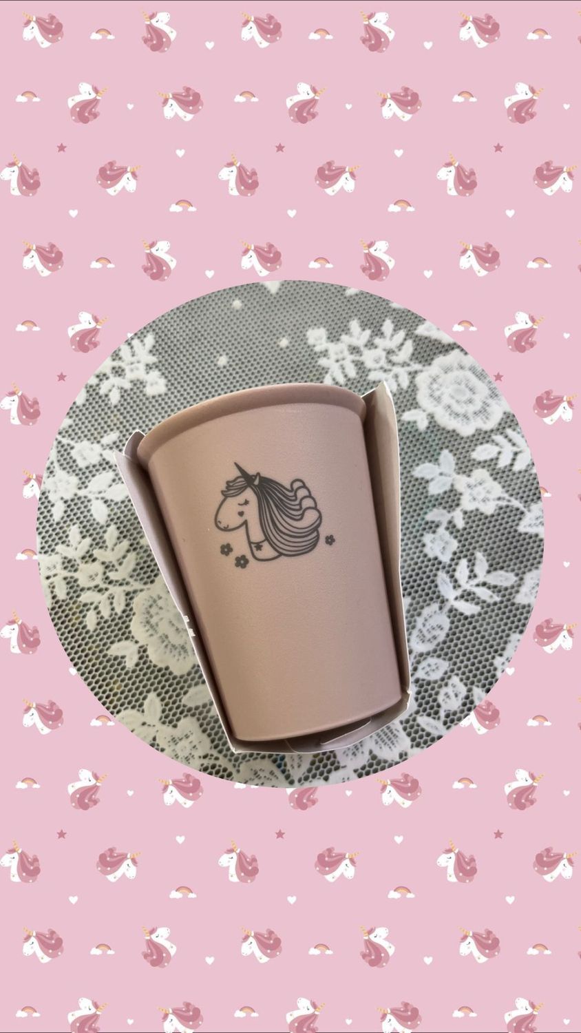 Bicchiere rosa Unicorno Tutete