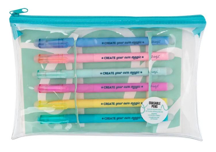 Set di 6 penne colorate cancellabili Mr Wonderful