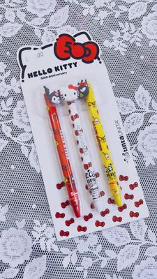 Confezione 3 penne cancellabili Hello Kitty dec. 1