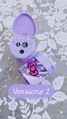Temperino Hello Kitty versione lilla con serbatoio